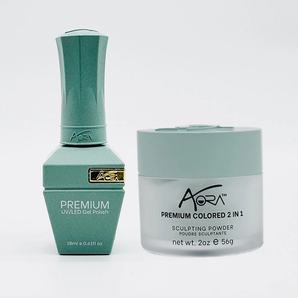Aora 2-in-1 Set: Gel Polish 0.6 oz. + Dip/Acrylic Powder 2 oz. -#30 - Gray Skies