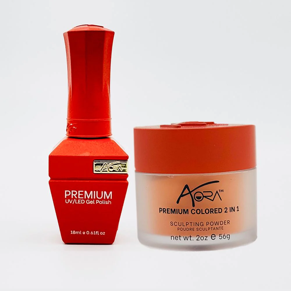 Aora 2-in-1 Set: Gel Polish 0.6 oz. + Dip/Acrylic Powder 2 oz. -#56 - Smashing Pumpkins