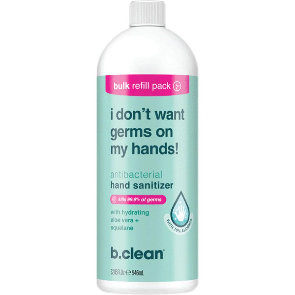 B.Tan B.Clean - I Don't Want Germs On My Hands... Antibacterial Hand Sanitizer / 32 fl. oz. - 946 mL. - Image 2