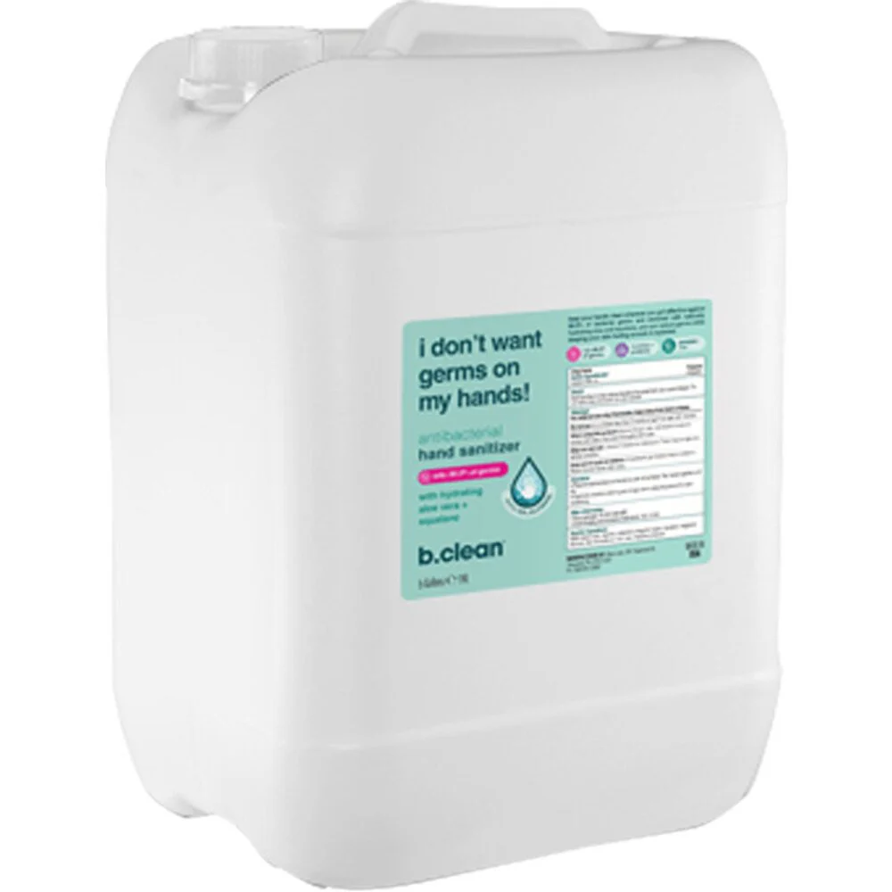 B.Tan B.Clean - I Don't Want Germs On My Hands... Antibacterial Hand Sanitizer / 5 Gallons - 1.89 L
