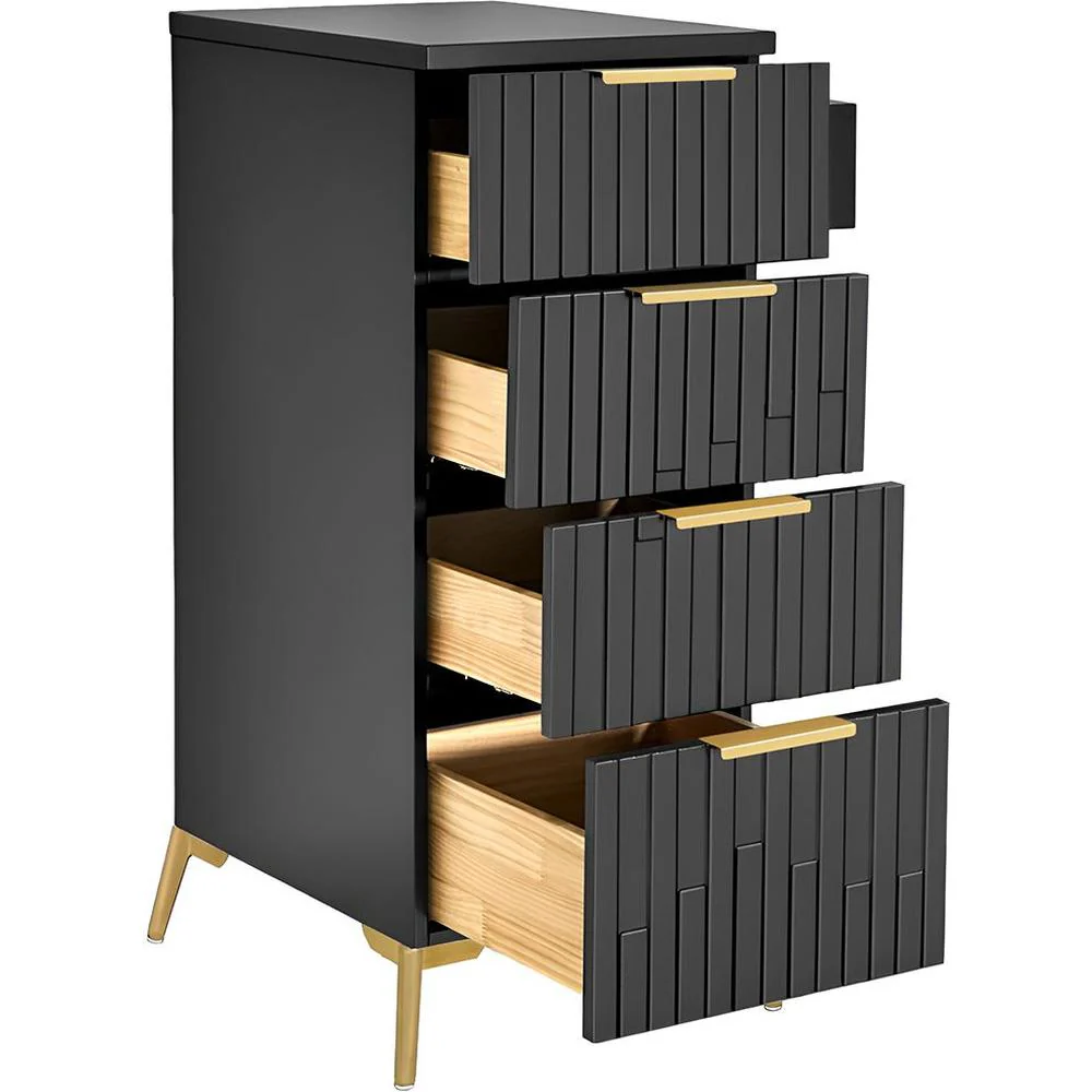 Belle Free-Standing Styling Station Cabinet / Black by Deco Salon Furniture - Image 2