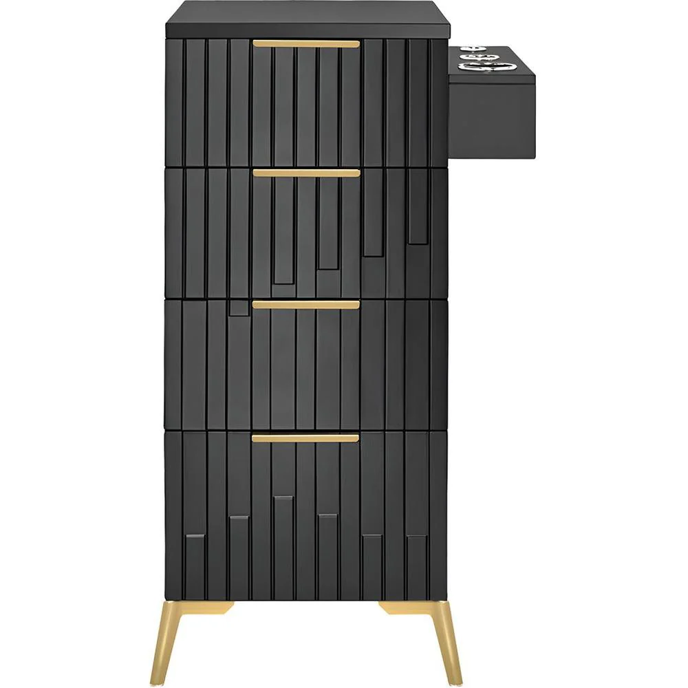 Belle Free-Standing Styling Station Cabinet / White by Deco Salon Furniture - Image 4