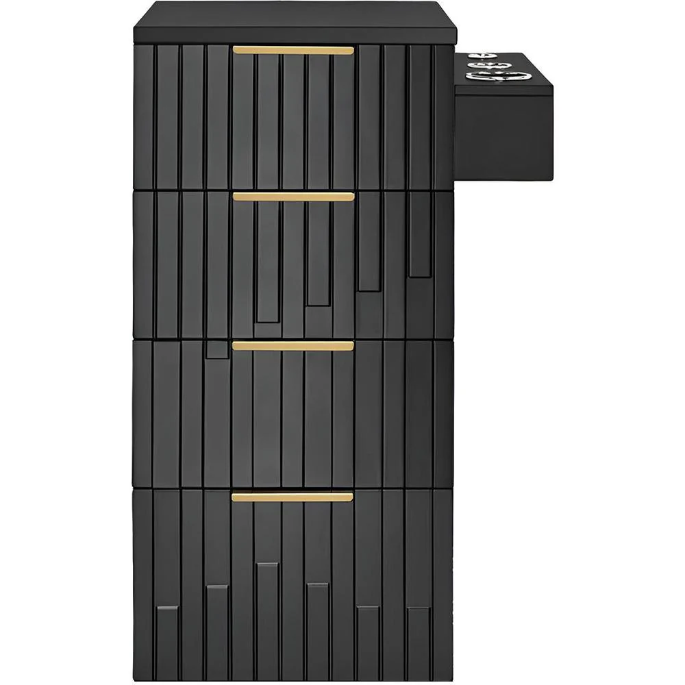 Belle Wall-Mount Styling Station Cabinet / Black by Deco Salon Furniture - Image 3