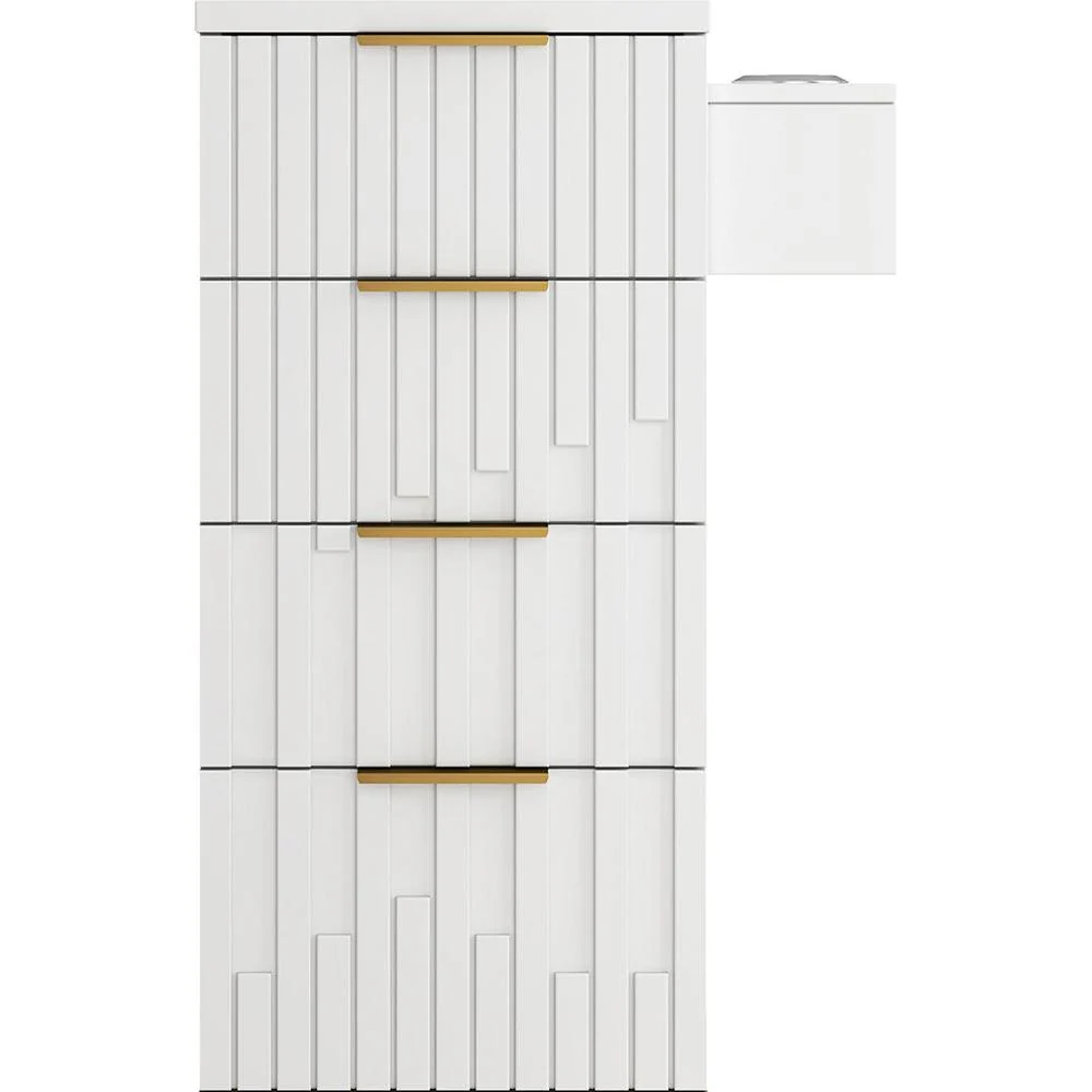 Belle Wall-Mount Styling Station Cabinet / White by Deco Salon Furniture