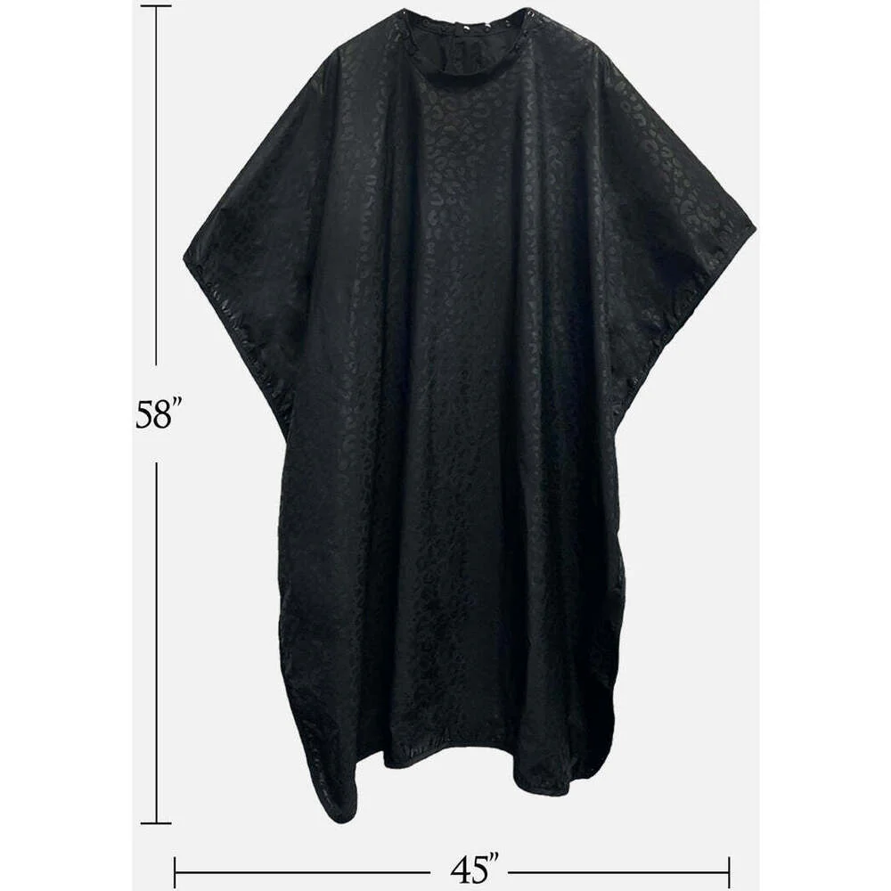 Betty Dain Black Jaguar Bleach Proof All Purpose Cape / 45" W x 58" L - Image 3