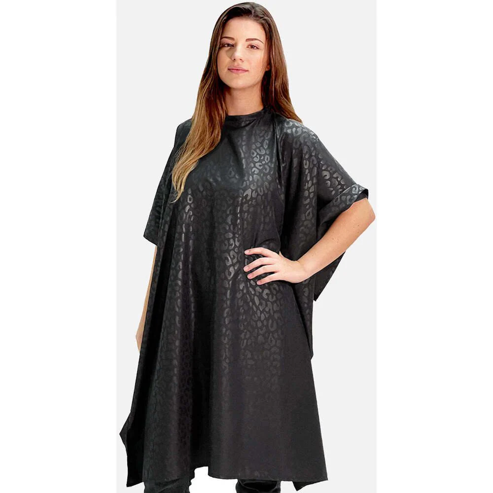 Betty Dain Black Jaguar Bleach Proof All Purpose Cape / 45" W x 58" L - Image 7