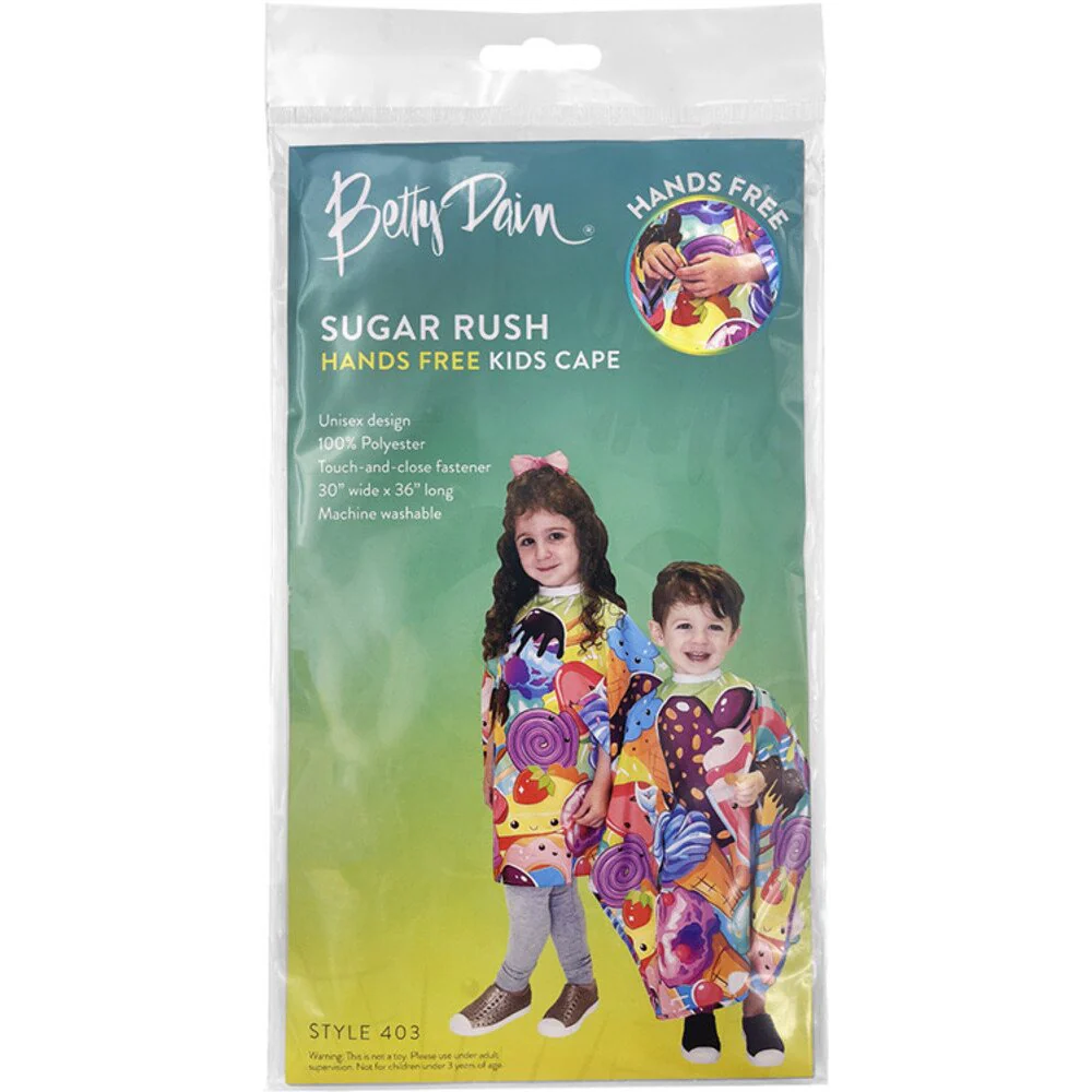Betty Dain Suger Rush Hands Free Kids Cape / 30" W x 36" L - Image 8