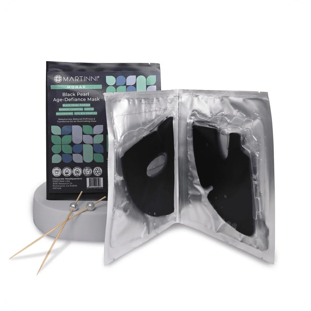 Black Pearl Age-Defiance Mask / Pack of 10 - Each Pre-Moistened 100% Natural and Paraben Free Mask is Single Use by Martinni - Image 3