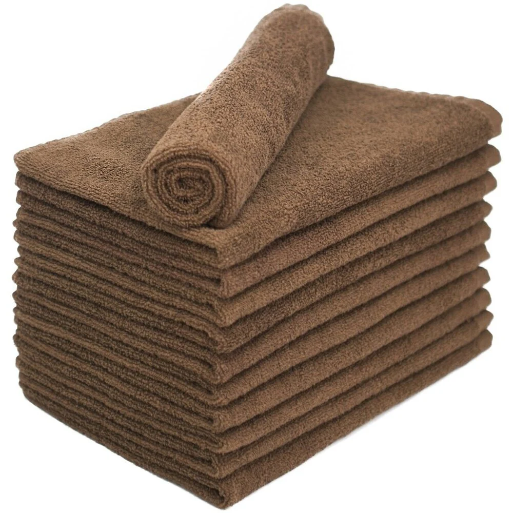 BleachSafe™ Salon Towels - 15" x 26" - BROWN / 1 Dozen