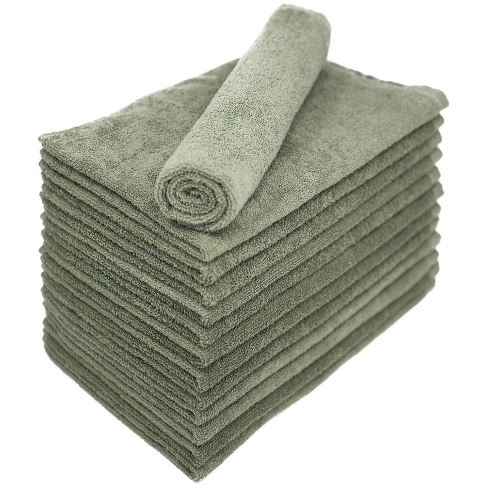 BleachSafe™ Salon Towels - 15" x 26" - MOSSTONE GREEN / 1 Dozen