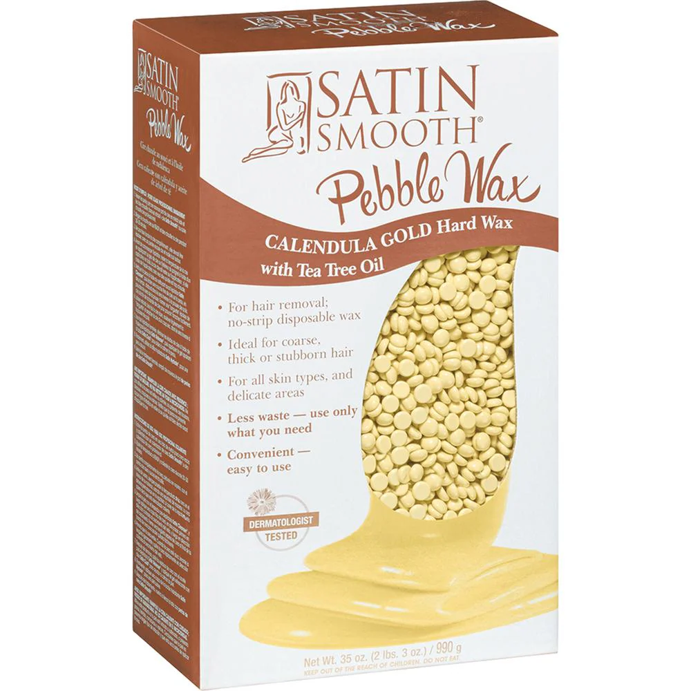 Calendula Gold® Pebble Wax with Tea Tree Oil - Hard Wax Beads / 35 oz. - 2 lbs. 3 oz. - 990 grams by Satin Smooth - Image 2