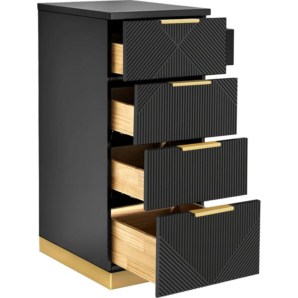 Celine Styling Station Side Cabinet / Black by Deco Salon Furniture - Image 3