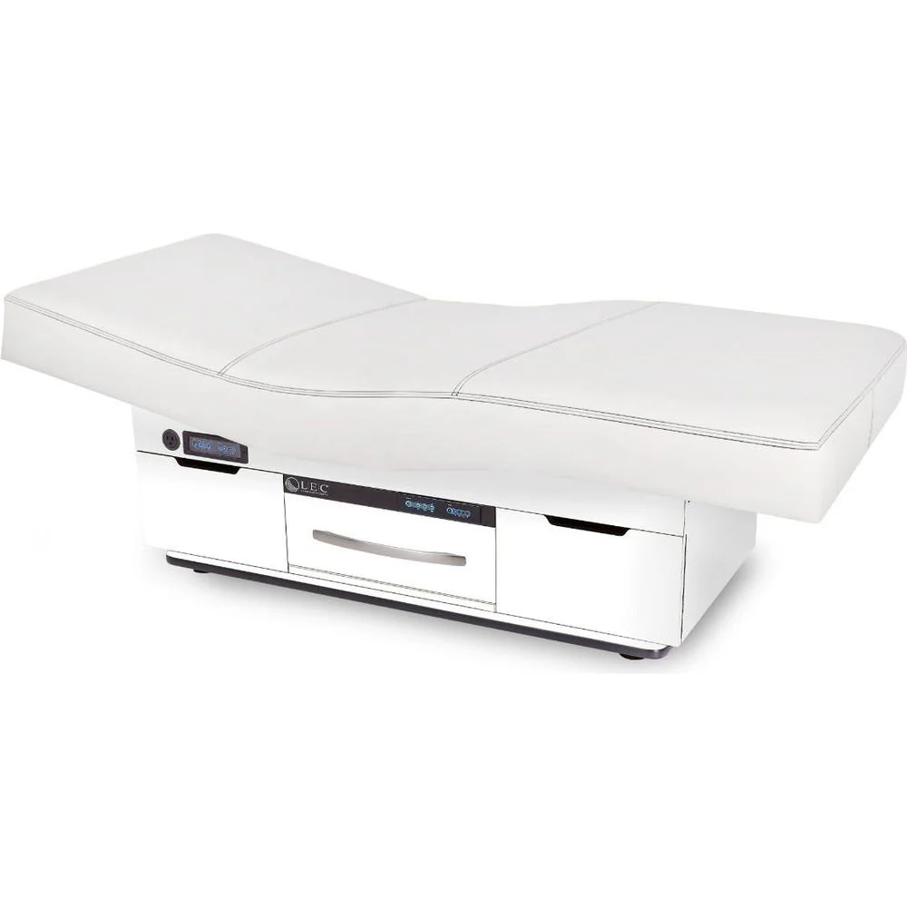 Century City Dual-Pedestal Spa Treatment Table with Digital Warming Drawer by Living Earth Crafts