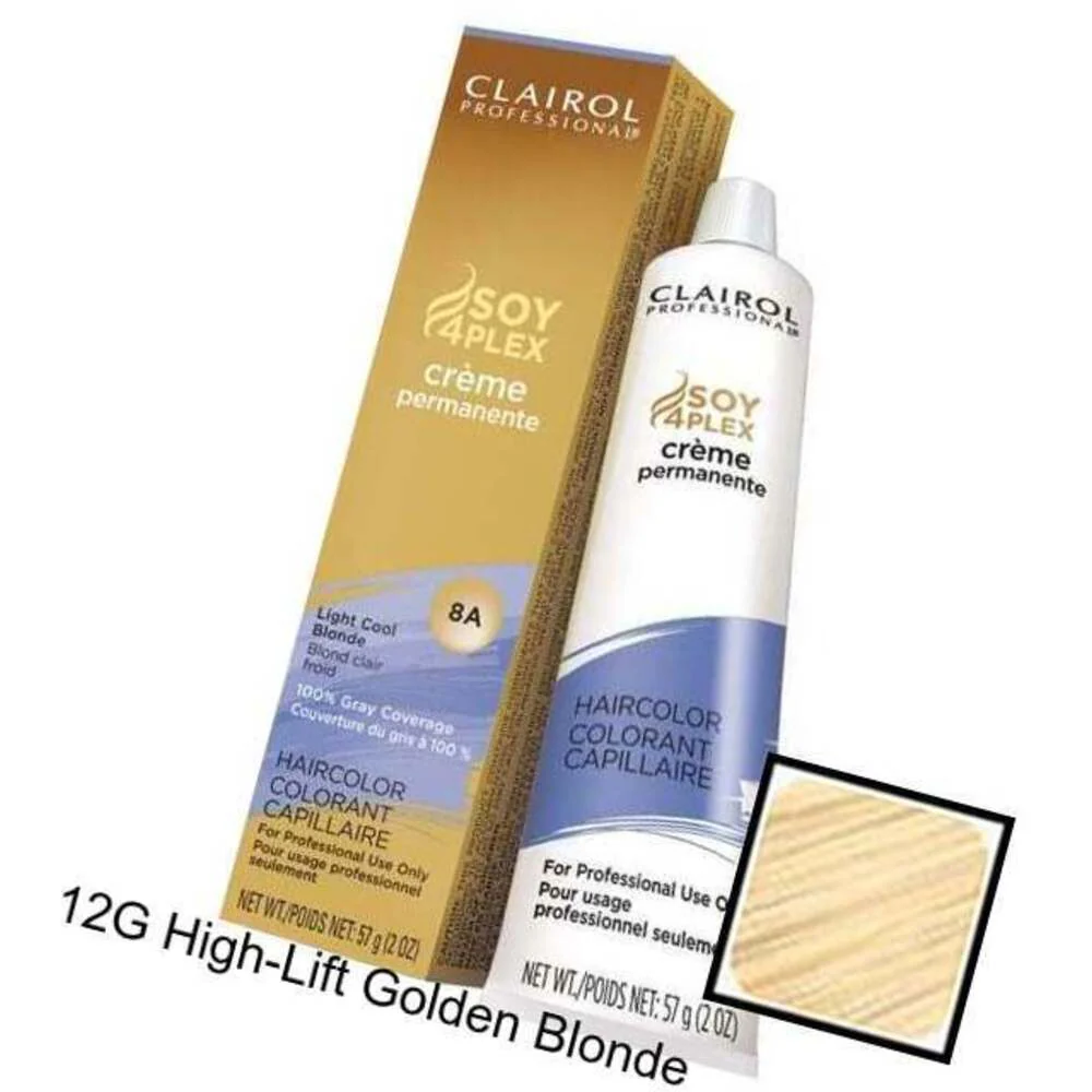 12G High-Lift Golden Blonde Professional Permanent Cream Hair Color / 2 oz. by Clairol