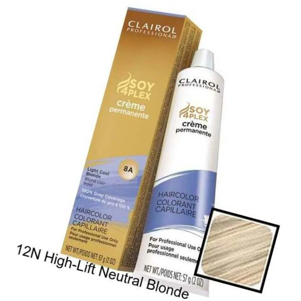 12N High-Lift Neutral Blonde Professional Permanent Cream Hair Color / 2 oz. by Clairol