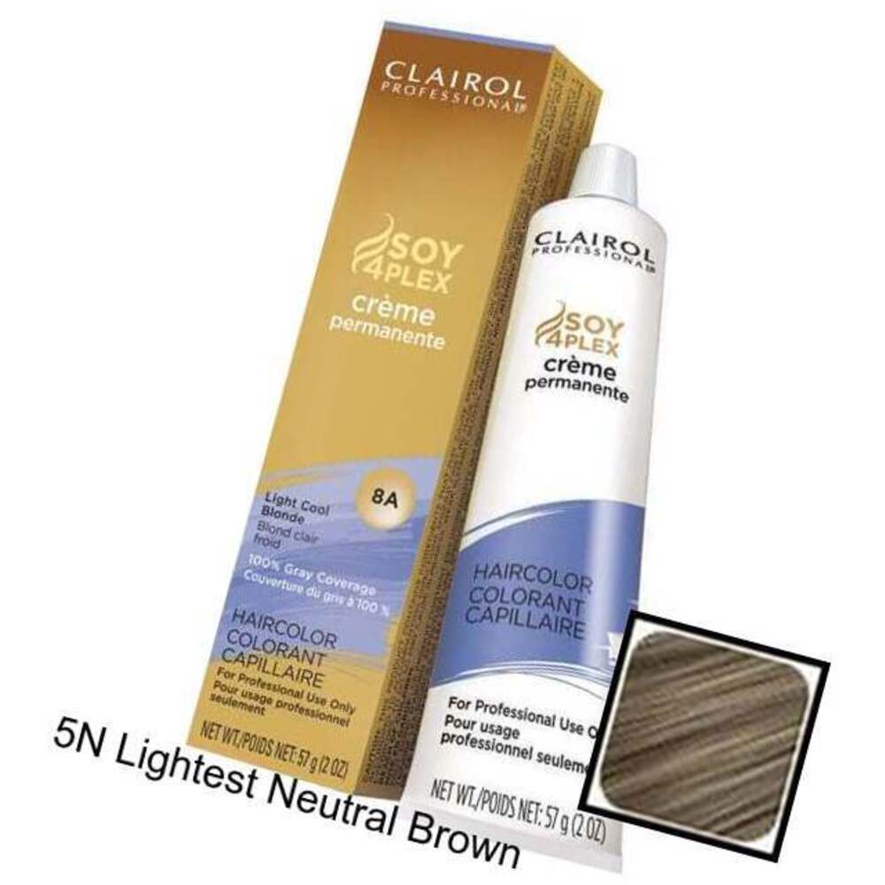 5N Lightest Neutral Brown Professional Permanent Cream Hair Color / 2 oz. by Clairol