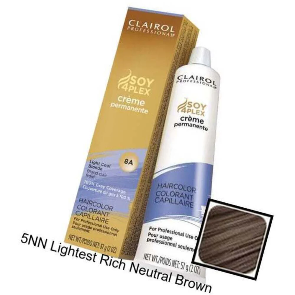 5NN Lightest Rich Neutral Brown Professional Permanent Cream Hair Color / 2 oz. by Clairol