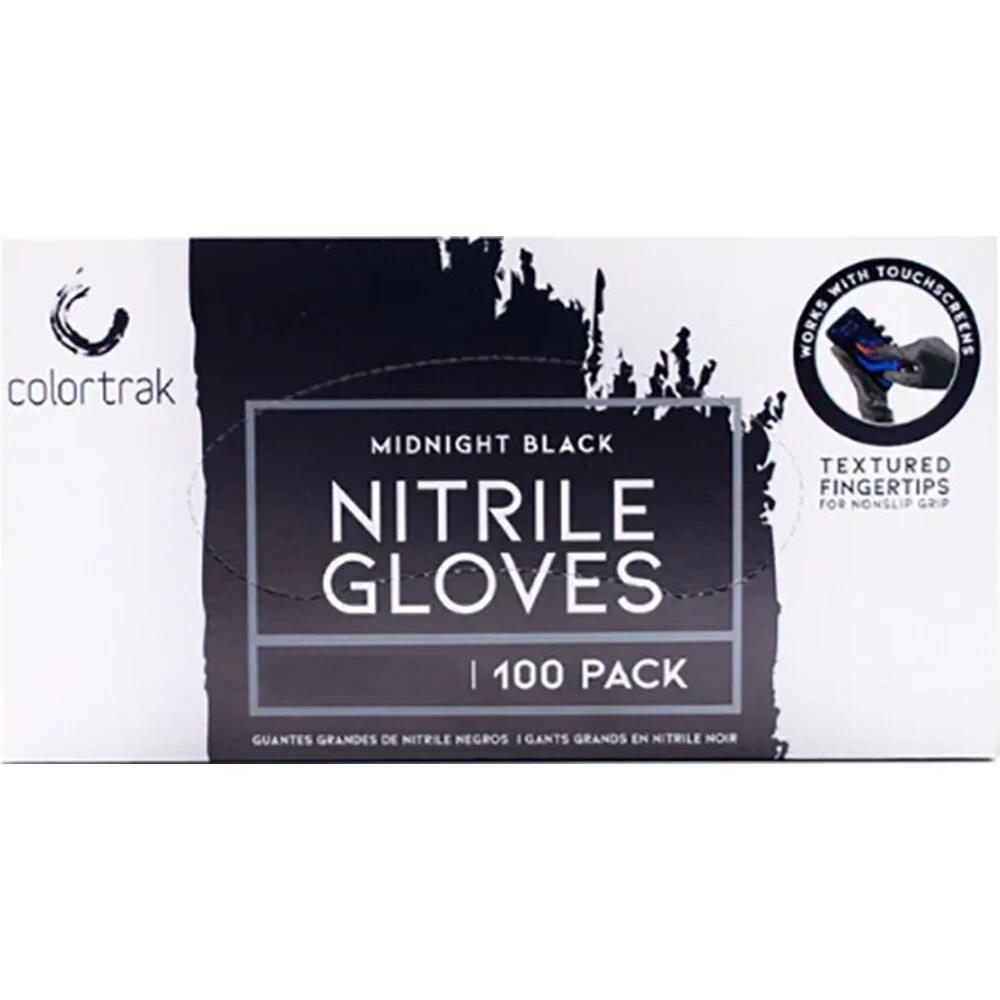 Colortrak Midnight Black Nitrile Gloves - LARGE / Box of 100 - Image 3