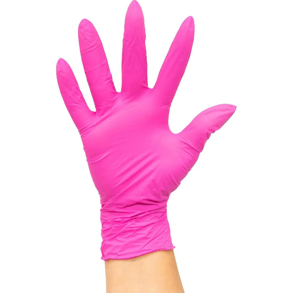 Colortrak - Nitrile Gloves - Magenta - Medium / 100 Pack - Image 2
