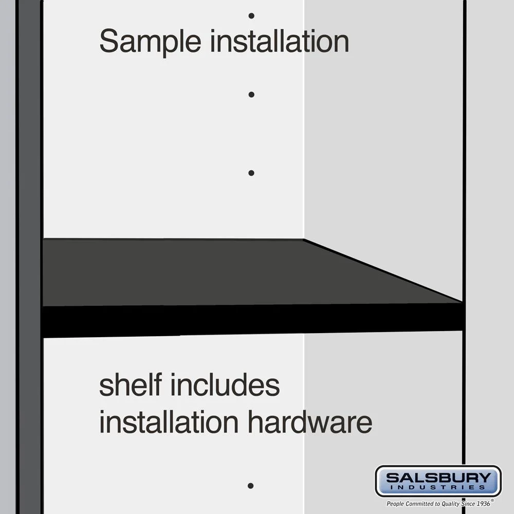 Compartment Shelf - for 15" Wide - 18 Inch Deep Designer Wood Locker - Full Depth - Black by Salsbury - Image 2