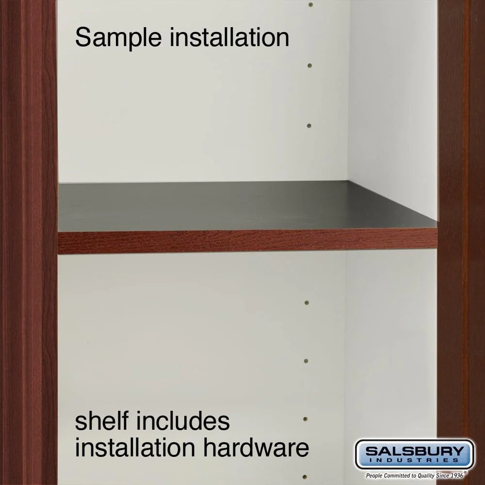 Compartment Shelf - for 16" Wide - 21 Inch Deep Solid Oak Executive Wood Locker - Full Depth by Salsbury - Image 2