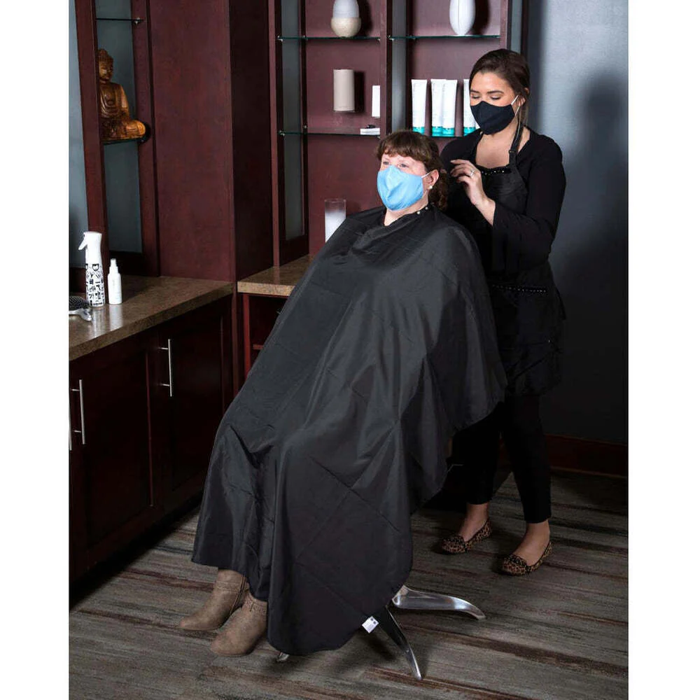 Complete Pro Black Client Cape / 50"W x 57"L - Image 5