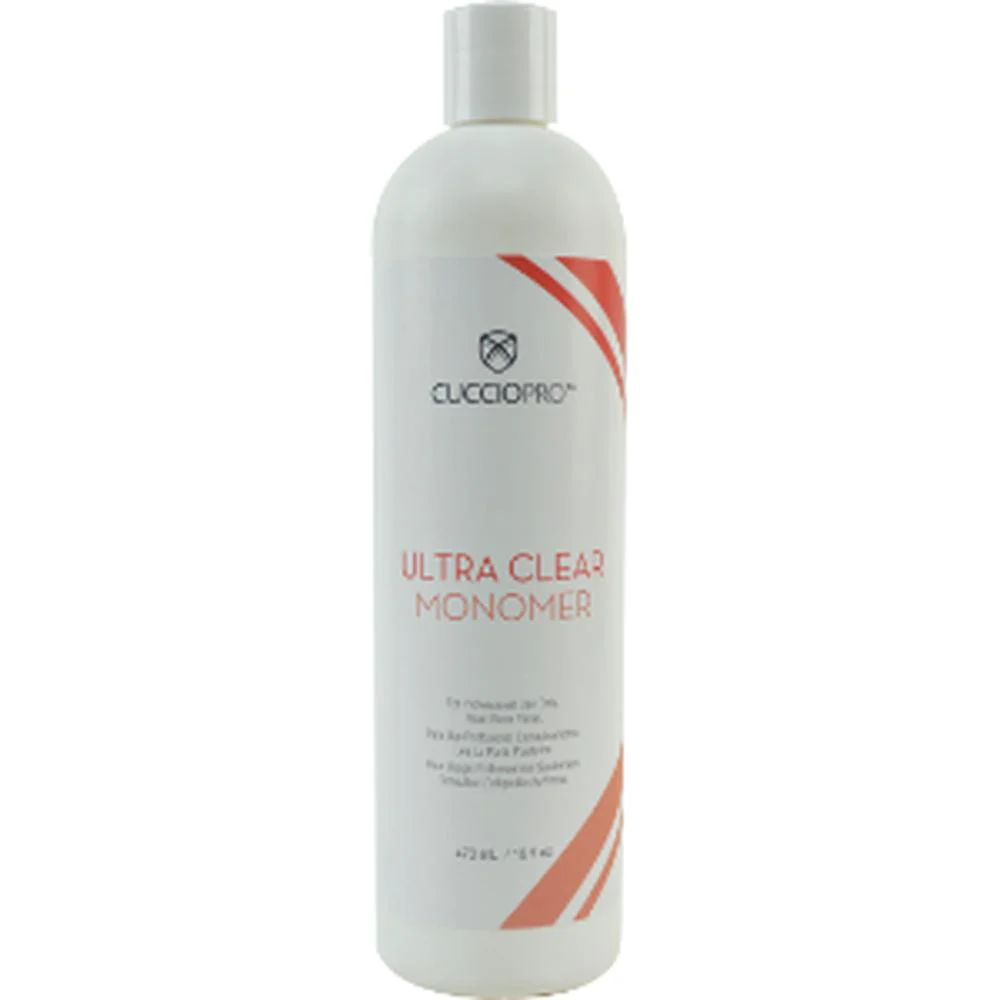 Cuccio Pro - Ultra Clear Liquid Monomer - The First Step to Strong, Transparent Acrylics That Results in an Ultra Clear, Finished Nail / 16 fl. oz. - 473 mL.