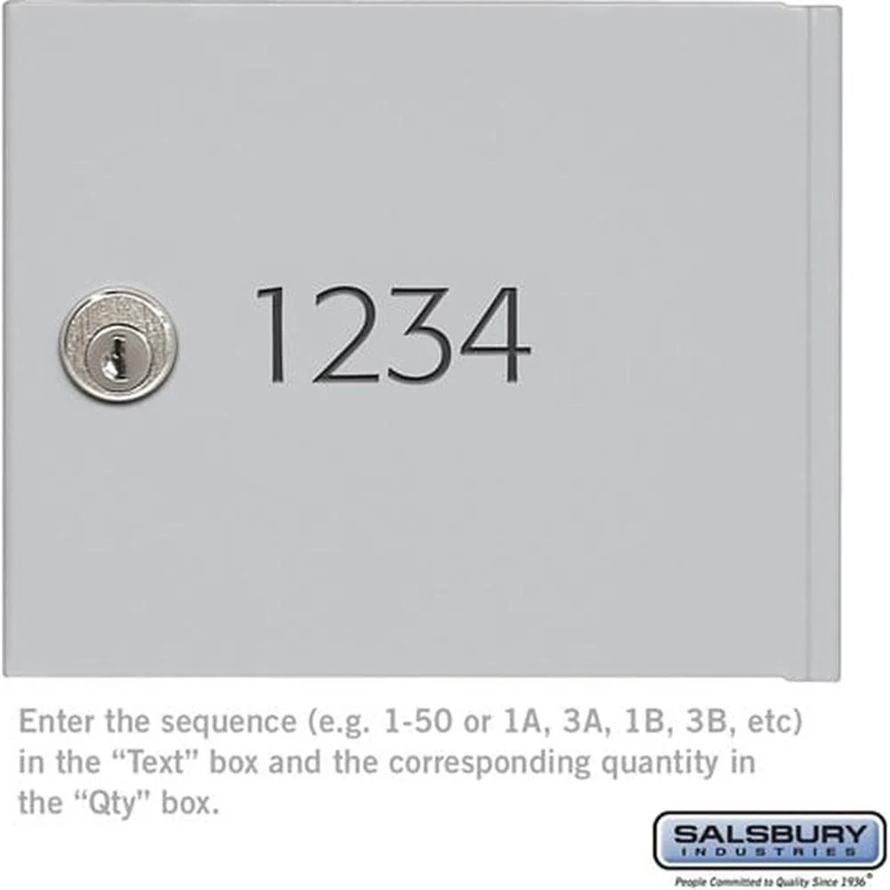Custom Door Engraving - Black Filled - for Aluminum Cell Phone Storage Locker Door by Salsbury