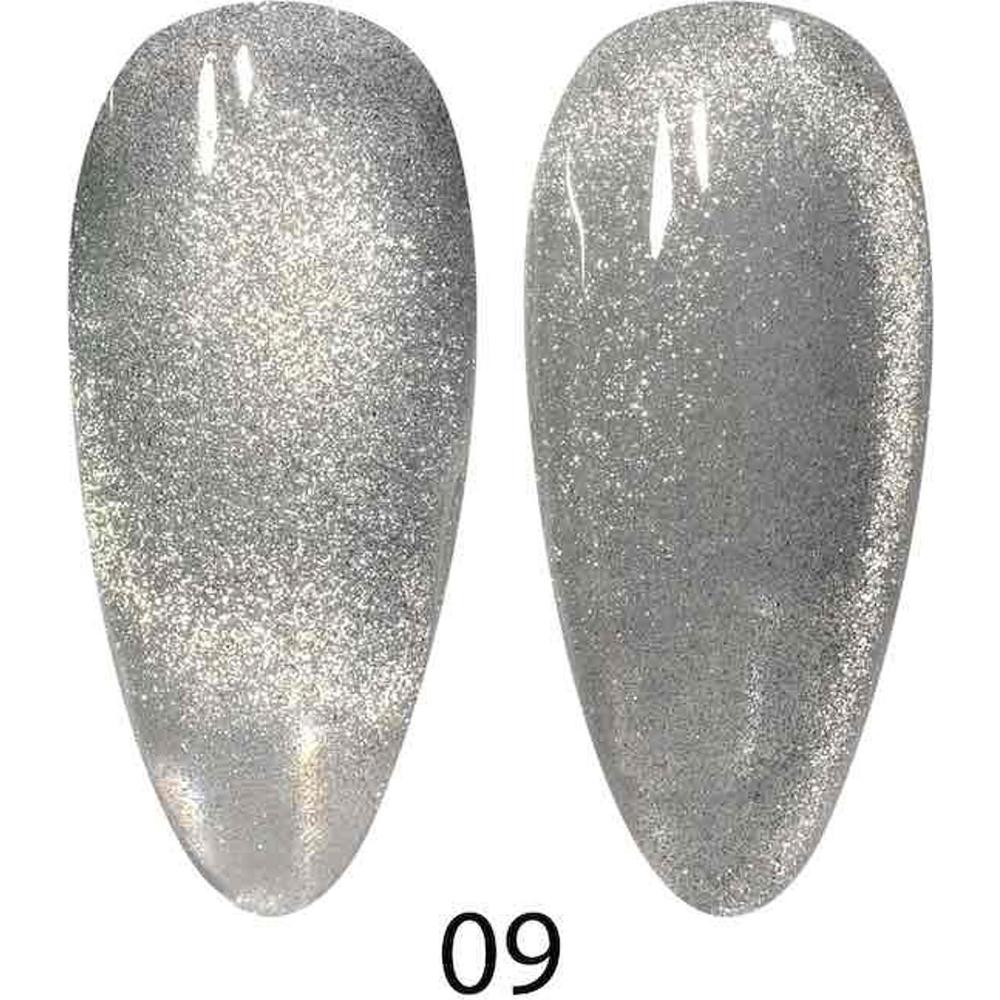 DC 9D Cat Eye Gel Smoothie #09 Silver Lynx / 0.6 fl. oz. - 18 mL.