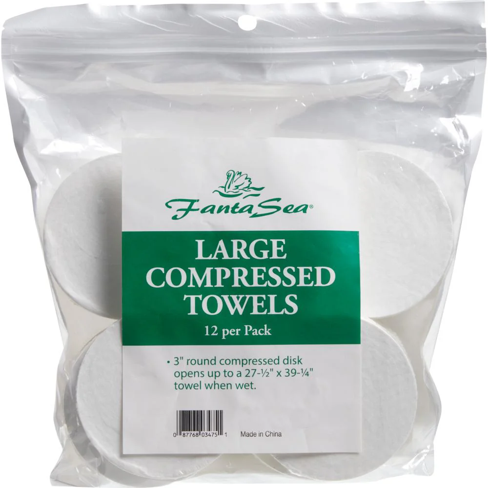 Deluxe Compressed Towels - Expand to 27" x 39" Each - Bag of 12 by Fantasea - Image 2