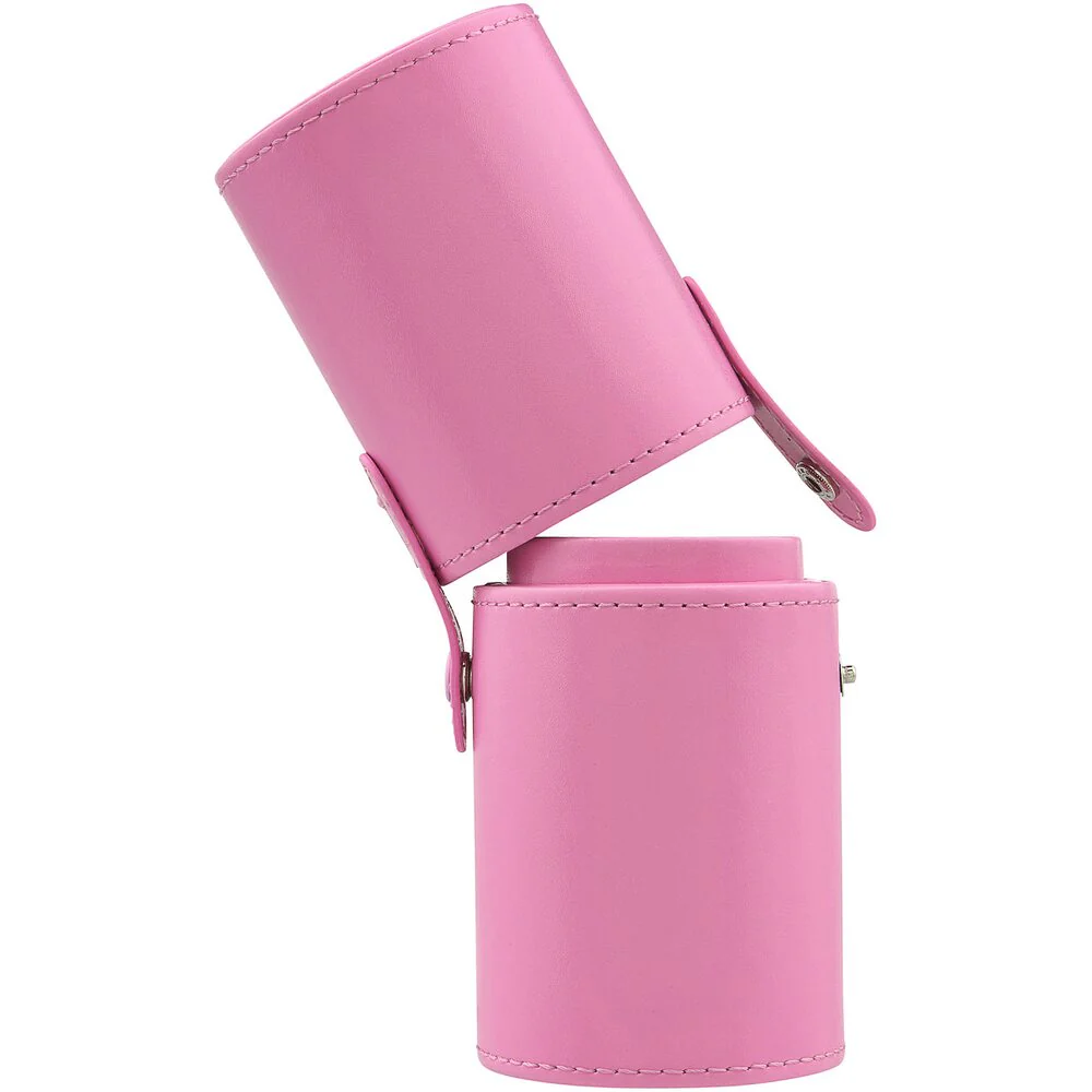 Deluxe Leather Cosmetic / Nail Brush Holder - Pink - Each - Image 3