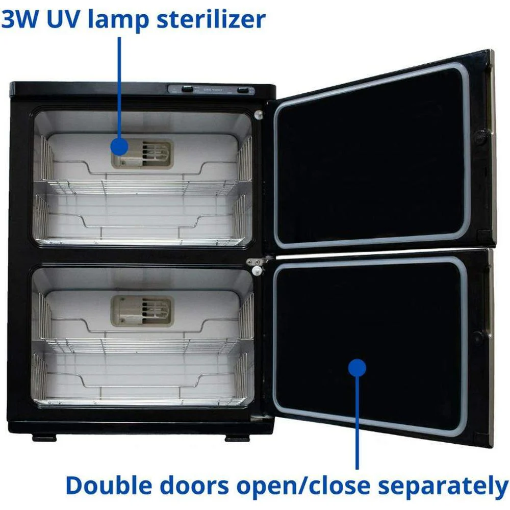 Dermalogic Double-Door Stainless Finish Hot Towel Cabi with UV by HANS Equipment - Image 2