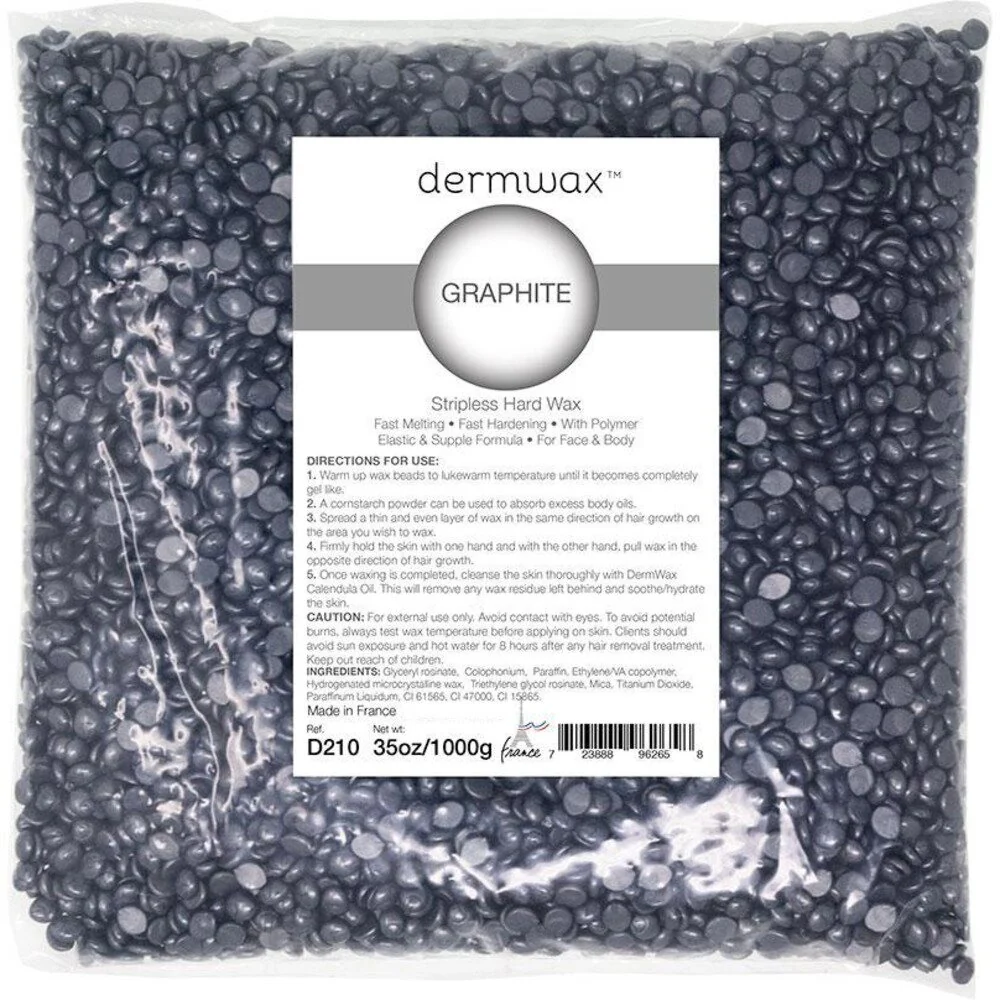 Black Onyx Stripless Hard Wax Beads / 2 Lb. Bags / Case of 4 Bags = 8 Lbs. Total by Dermwax