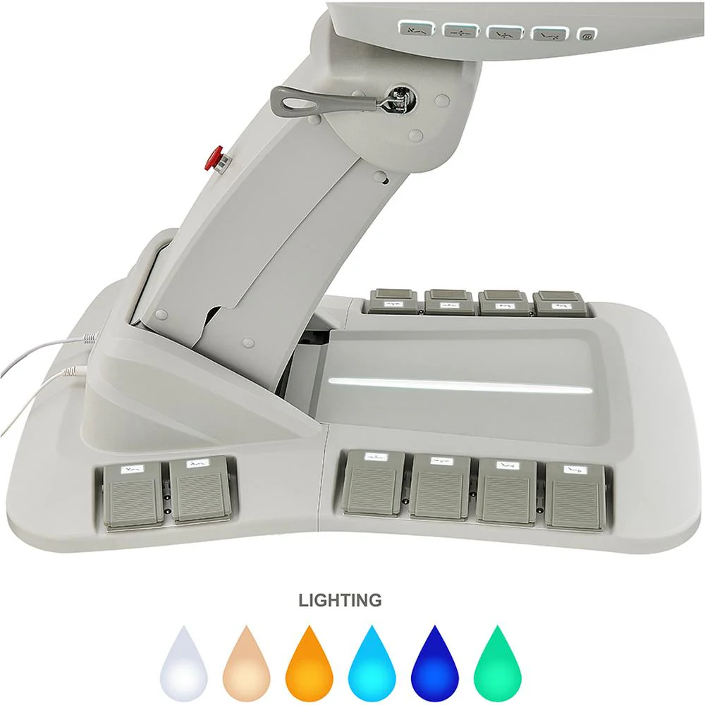 Aurora Medical Spa Table - 4 Motors with Electrical Hand and Foot Remote Control - White / Available in White, Black, Gray and Beige by DIR Salon Furniture - Image 21
