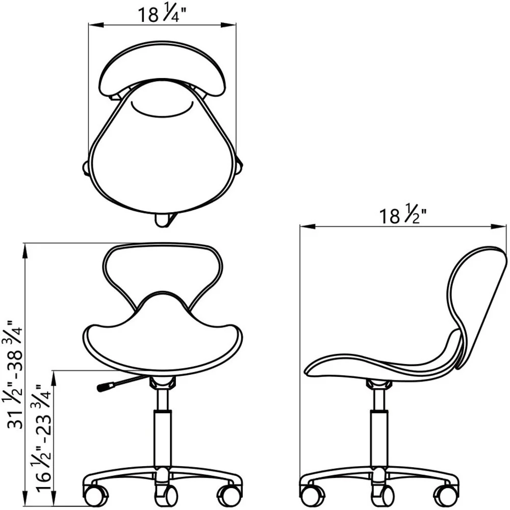 Esperto Stool - BROWN / 16.5" - 23.75" Adjustable Seat Height by DIR Salon Furniture - Image 9