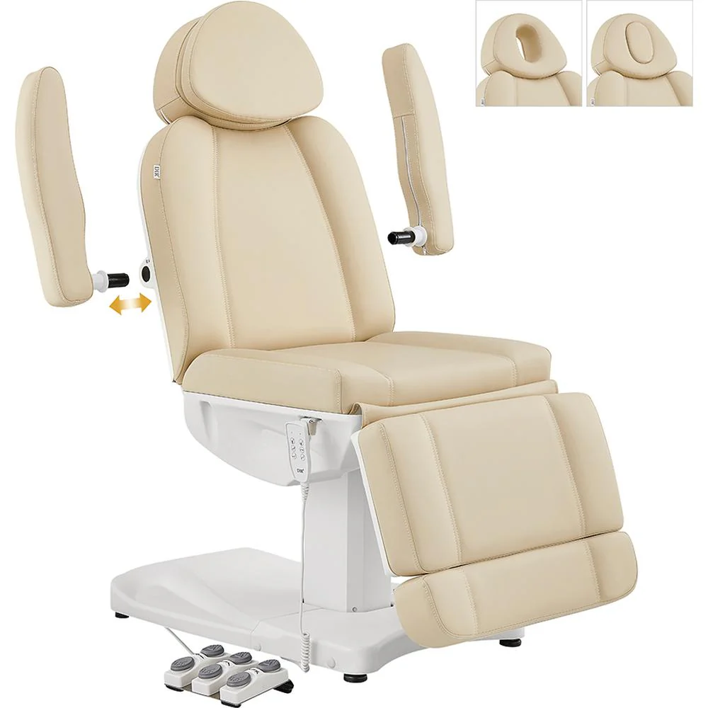 Ink Electric Esthetician Chair - 3 Motors with Electrical Hand and Foot Remote Control - Beige / Available in White, Black, Gray and Beige by DIR Salon Furniture - Image 7