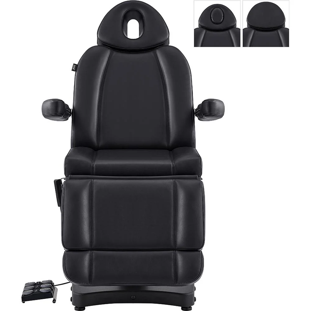 Ink Electric Esthetician Chair - 3 Motors with Electrical Hand and Foot Remote Control - Black / Available in White, Black, Gray and Beige by DIR Salon Furniture - Image 2