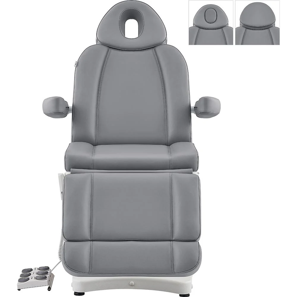 Ink Electric Esthetician Chair - 3 Motors with Electrical Hand and Foot Remote Control - Gray / Available in White, Black, Gray and Beige by DIR Salon Furniture - Image 2