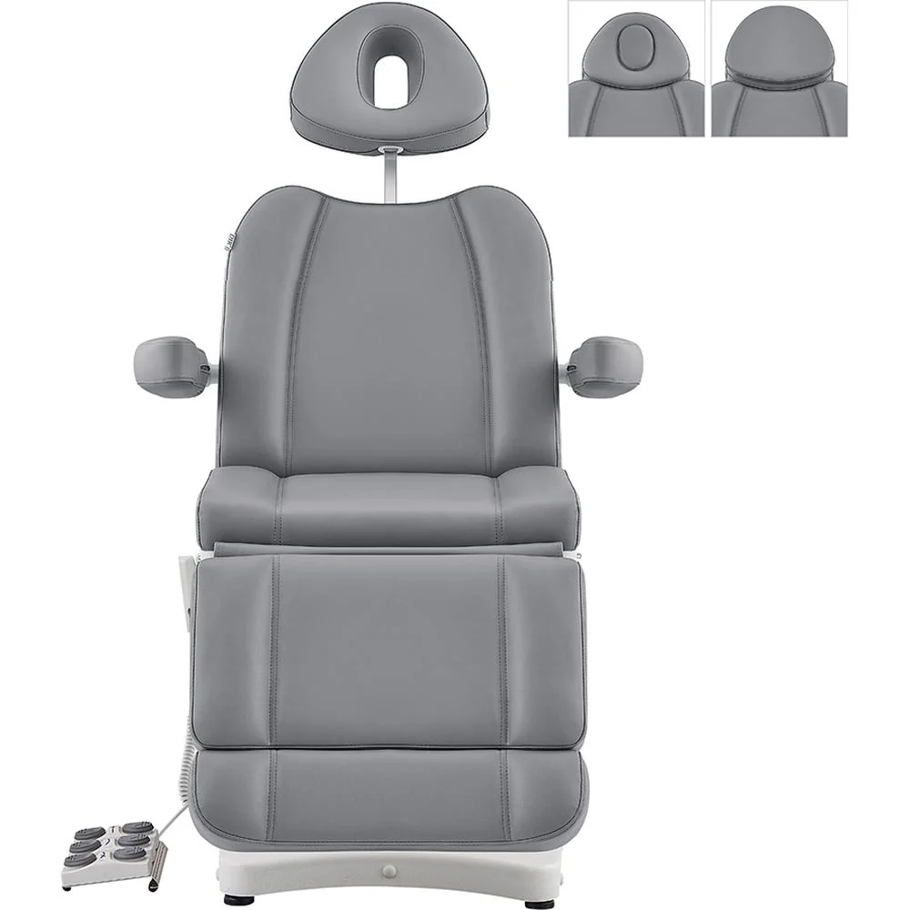 Ink Electric Esthetician Chair - 3 Motors with Electrical Hand and Foot Remote Control - Gray / Available in White, Black, Gray and Beige by DIR Salon Furniture - Image 3