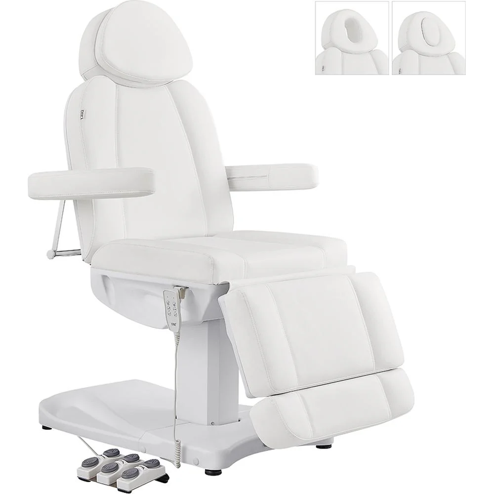 Ink Electric Esthetician Chair - 3 Motors with Electrical Hand and Foot Remote Control - White / Available in White, Black, Gray and Beige by DIR Salon Furniture - Image 2