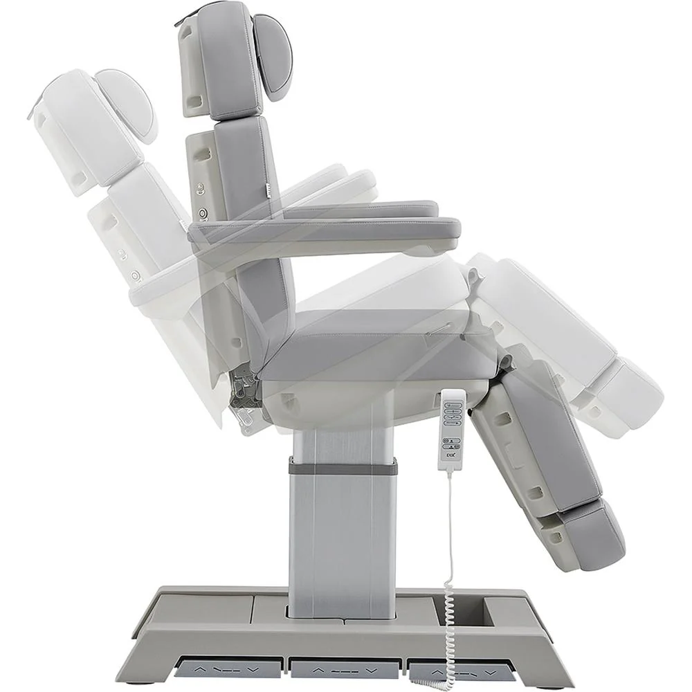 Sydney Medical Chair - 4 Motors with Electrical Hand and Foot Remote Control - Gray / Available in White, Black, Gray and Beige by DIR Salon Furniture - Image 9