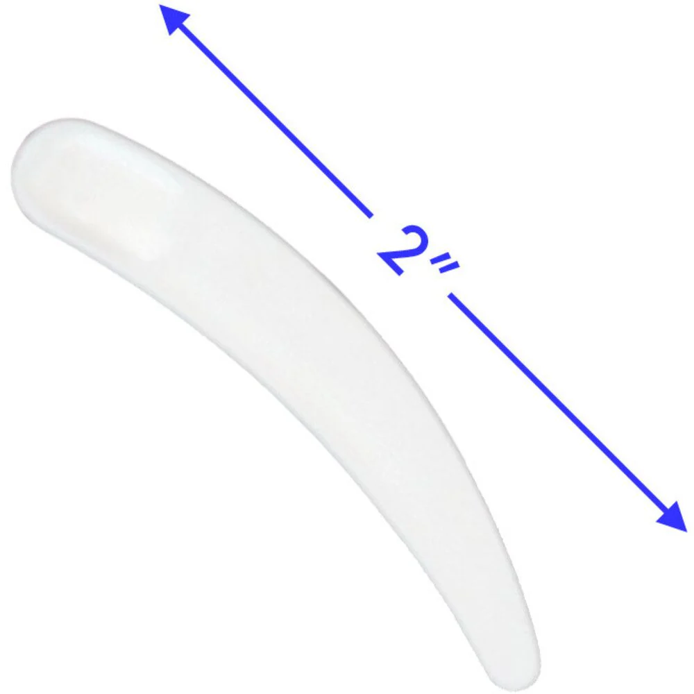 Disposable Mini Boomerang Spatula - White - 2" Long / 50 per Bag X 100 Bags = Case of 5,000 Spatulas