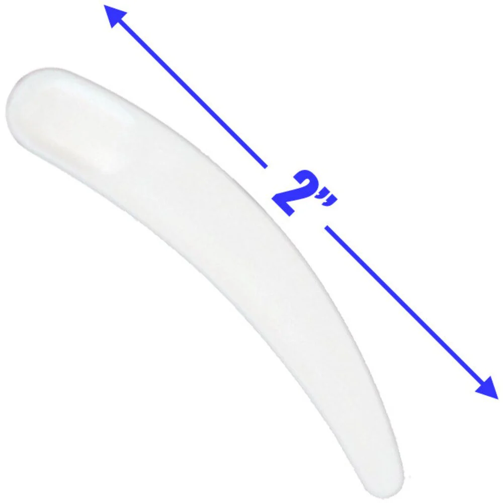 Disposable Rrecycled Mini Boomerang Spatulas - White - 2" / 50 Per Bag X 60 bags = 3,000 Spatulas