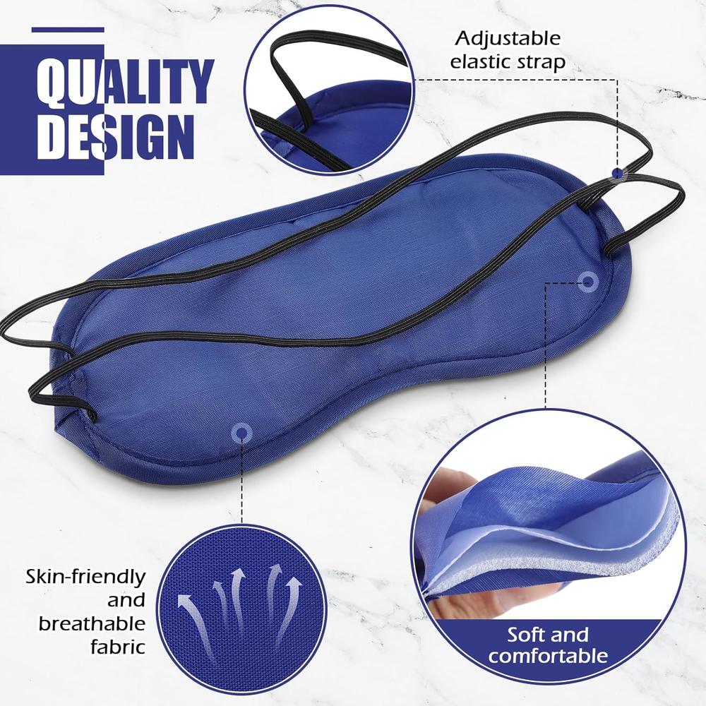 Disposable Spa Eye Masks - Blue - Case of 200 Masks - Individually Wrapped - Ideal for Relaxation & Client Comfort - Image 3