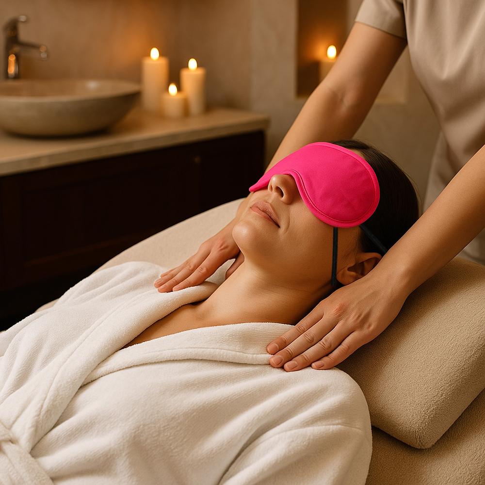 Disposable Spa Eye Masks - Rose - Case of 200 Masks - Individually Wrapped - Ideal for Relaxation & Client Comfort
