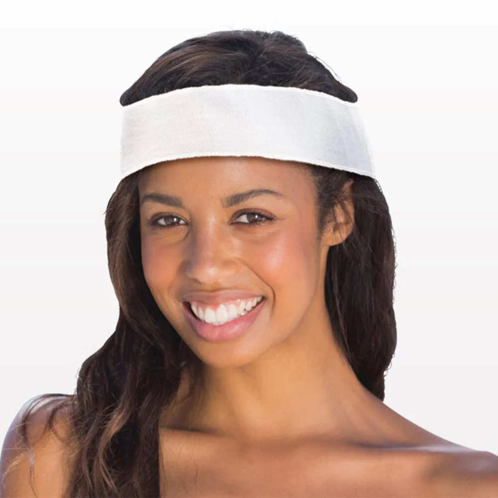 Disposable Stretch Headbands - White - 2" Wide / 8 Packs of 48 = 384 Headbands - Image 2