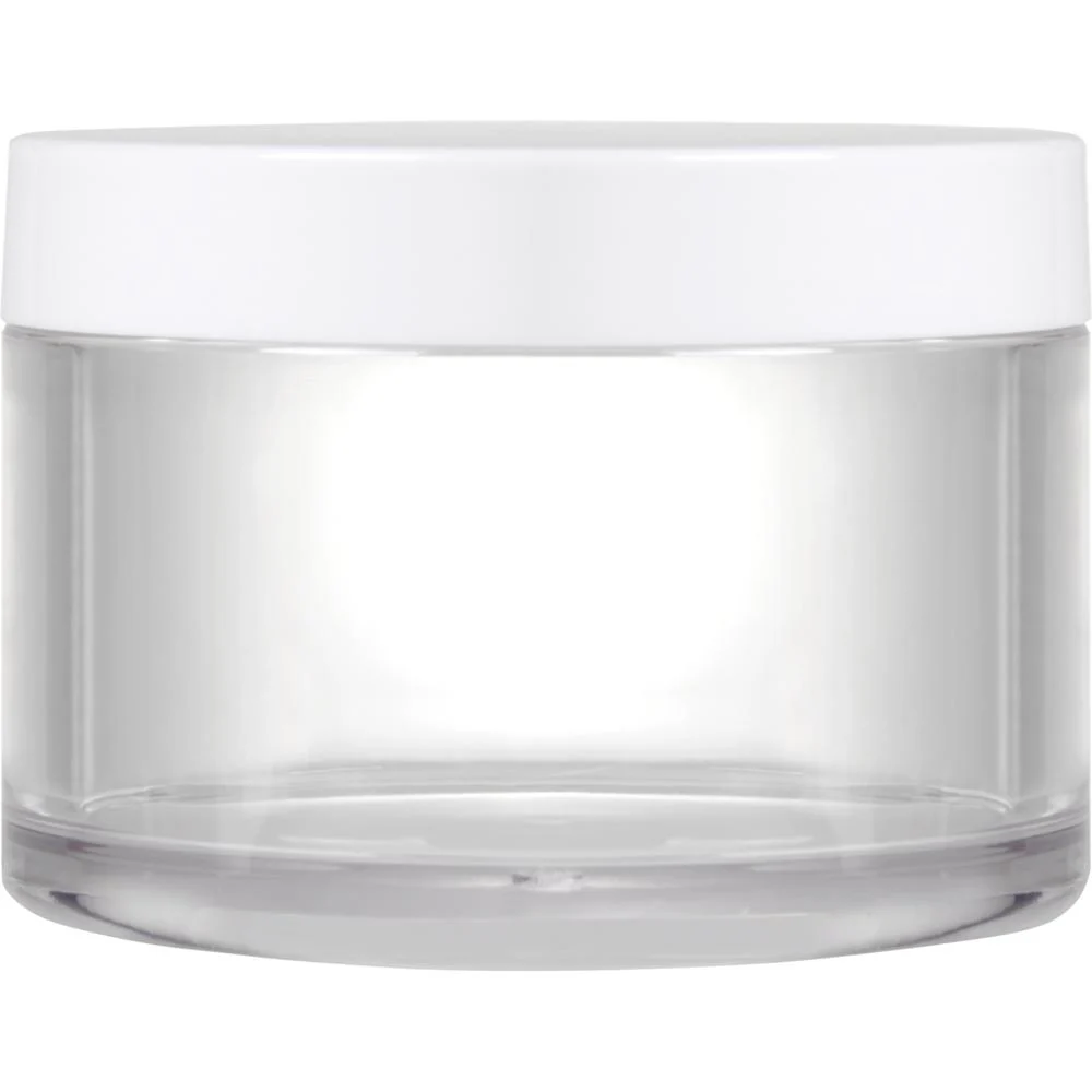 2 oz. Double-Walled Clear Jar by DL Pro - 2 oz./59 mL - Small, Double-Walled Jar Is Great For Storing Nail Powder, Lotions, Nail Designs, and More