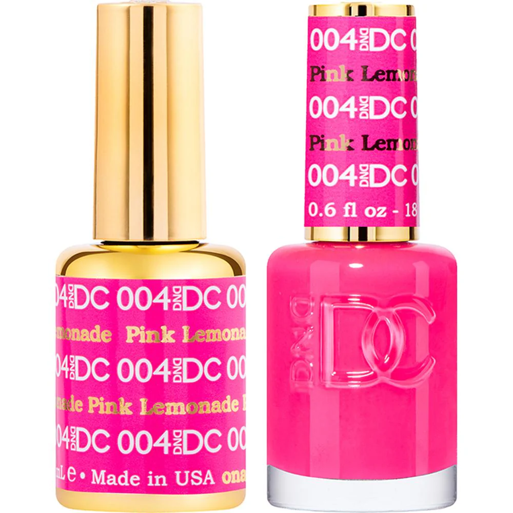 DND DC Duo Gel - #004 Pink Lemonade / Soak-Off Gel Polish 0.5 oz. + Nail Lacquer 0.5 oz.