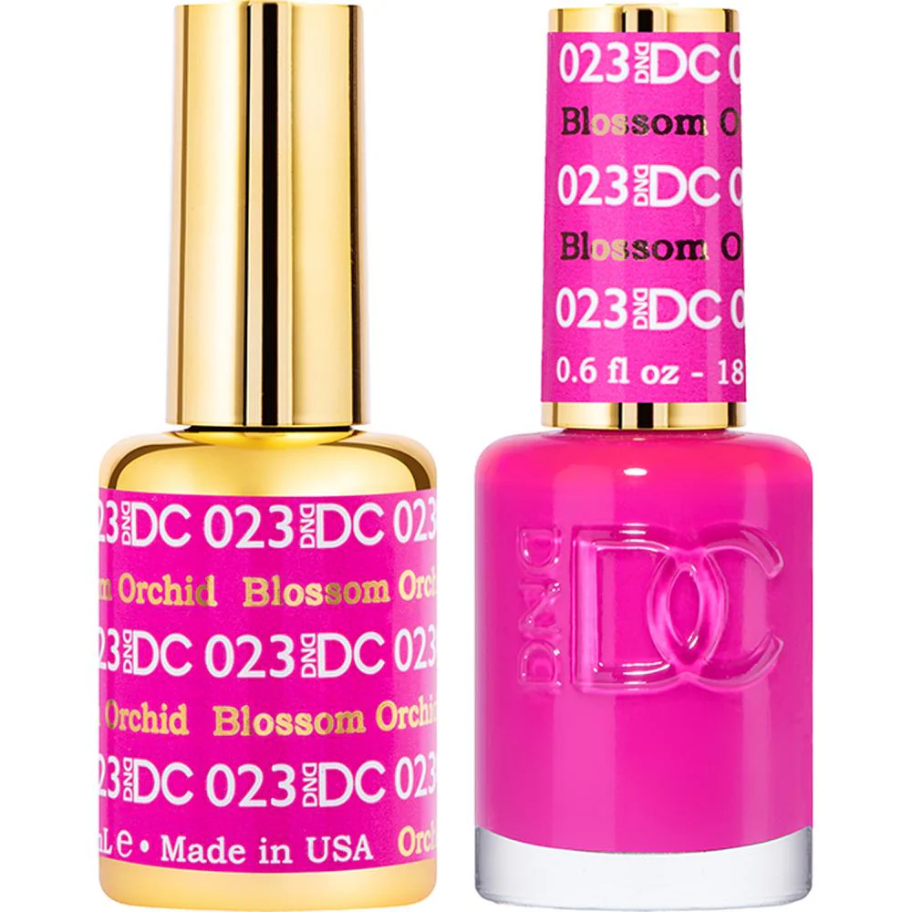 DND DC Duo Gel - #023 Blossom Orchid / Soak-Off Gel Polish 0.5 oz. + Nail Lacquer 0.5 oz.