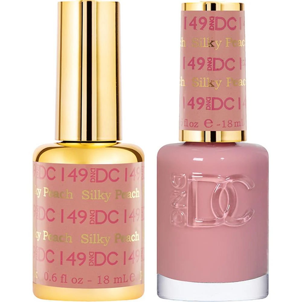 DND DC Duo Gel - #149 Silky Peach / Soak-Off Gel Polish 0.5 oz. + Nail Lacquer 0.5 oz.
